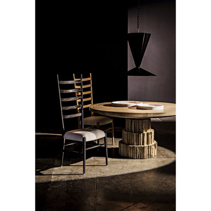 Round Tray by Noir in white stone. Made from unique in a modern style.