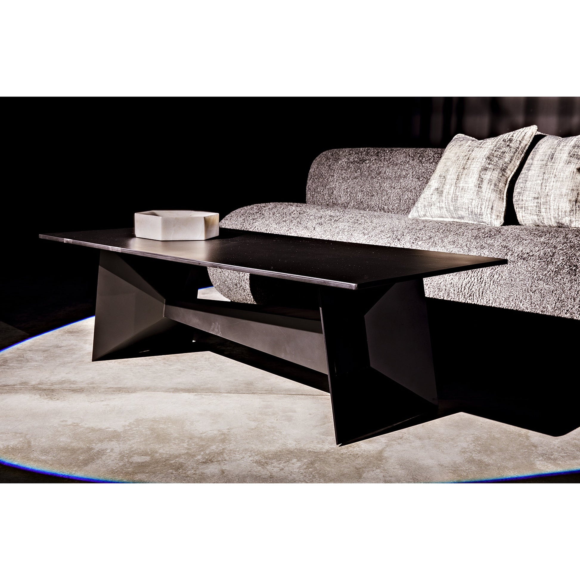 Conda Tray by Noir in white stone. Made from unique in a modern style.