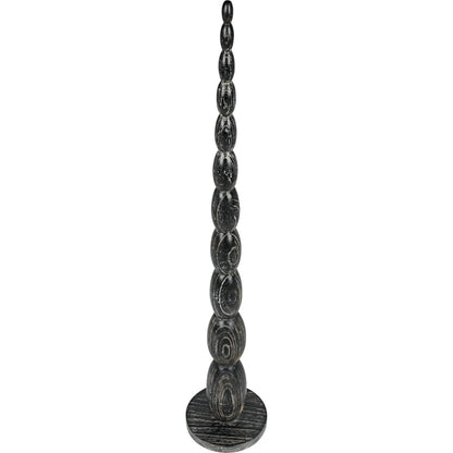 Freia Sculpture by Noir in cinder black. Made from mindi in a traditional style.