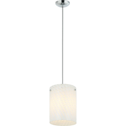 Swirled Pendant by Varaluz in chrome. Made from unique in a modern style.