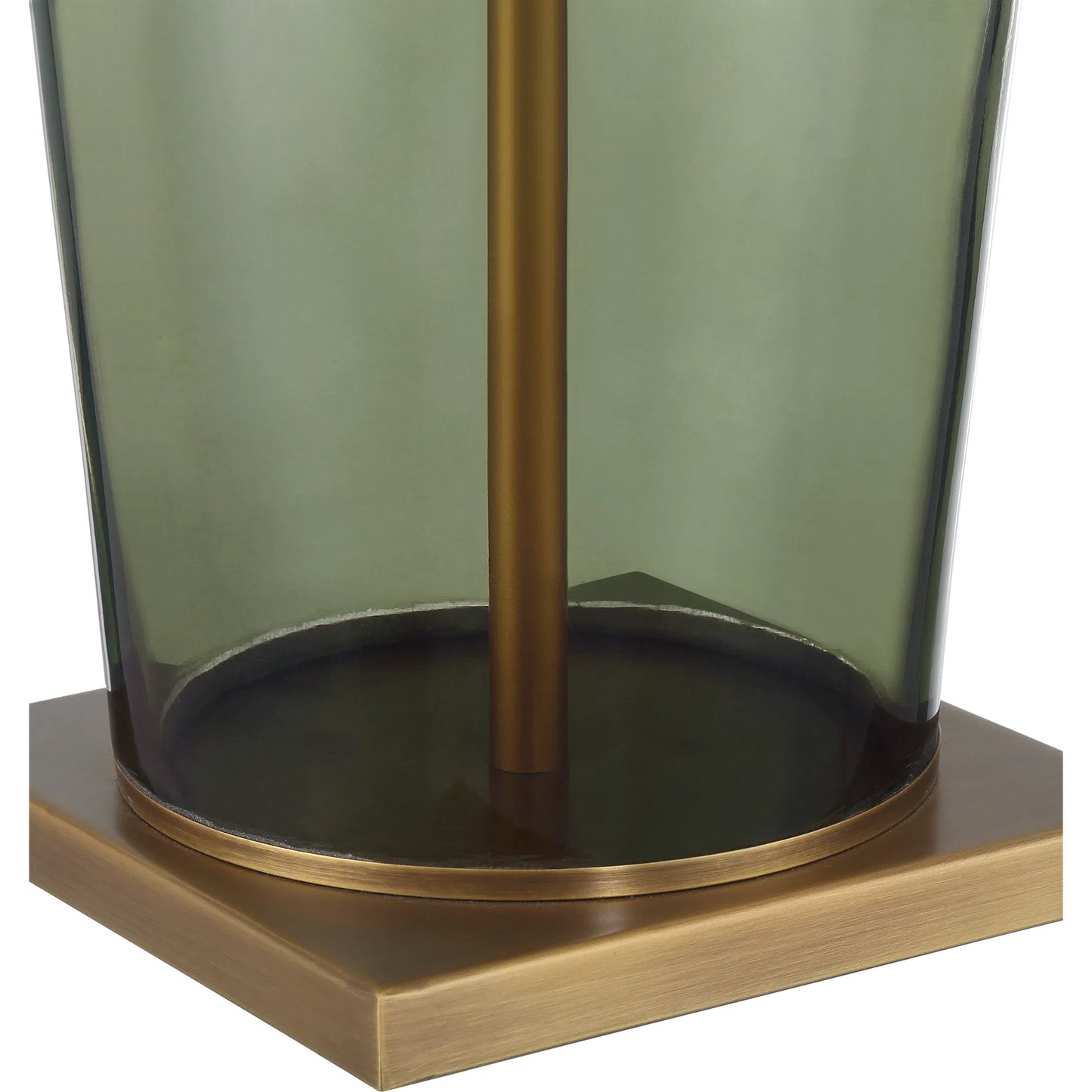 001 SI-2387122 | Closeup | Olive Table Lamp by Currey and Company in green, antique brass. Made from glass, metal in a eclectic & global style.