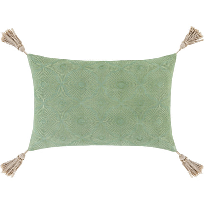 Accra Pillow - 33342 by Surya in mint, moss. Made from 100% cotton in a transitional style.