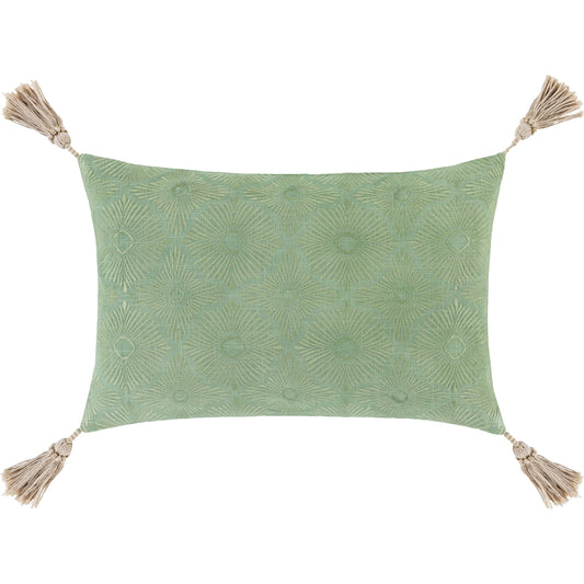 Accra Pillow - 33342 by Surya in mint, moss. Made from 100% cotton in a transitional style.