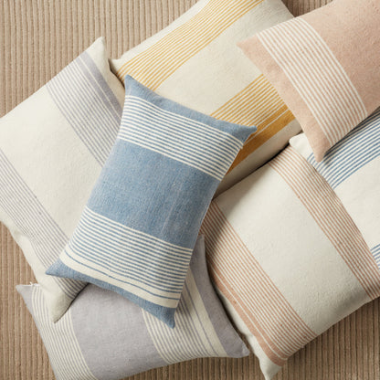 Acapulco ACA01 Indoor/Outdoor Pillow by Jaipur Living in blue, ivory. Made from 100% pet yarn in a modern style.