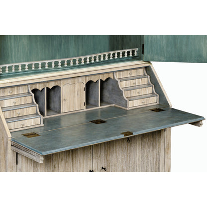 William Yeoward Alnwick Bureau by Jonathan Charles in white and washed acacia. Made from acacia in a cottage & farmhouse style.