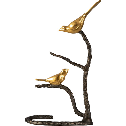 Birds on a Limb Sculpture by Uttermost. Made from metal in a cottage & farmhouse style.