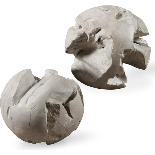 Ermanno Teak Balls (Set of 2) by Uttermost in teak. Made from teak wood in a cottage & farmhouse style.