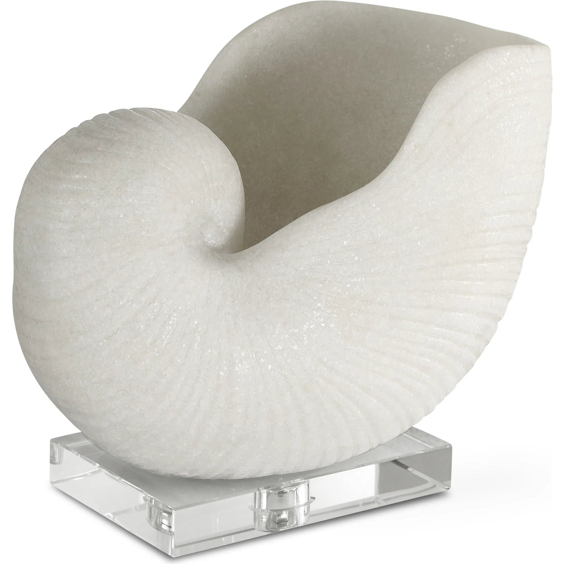 Nautilus Shell Sculpture by Uttermost. Made from polyester, crystal in a coastal style.