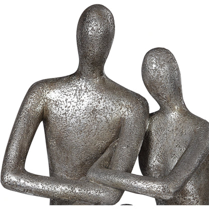 Courtship Figurine by Uttermost in nickel. Made from resin in a modern style.