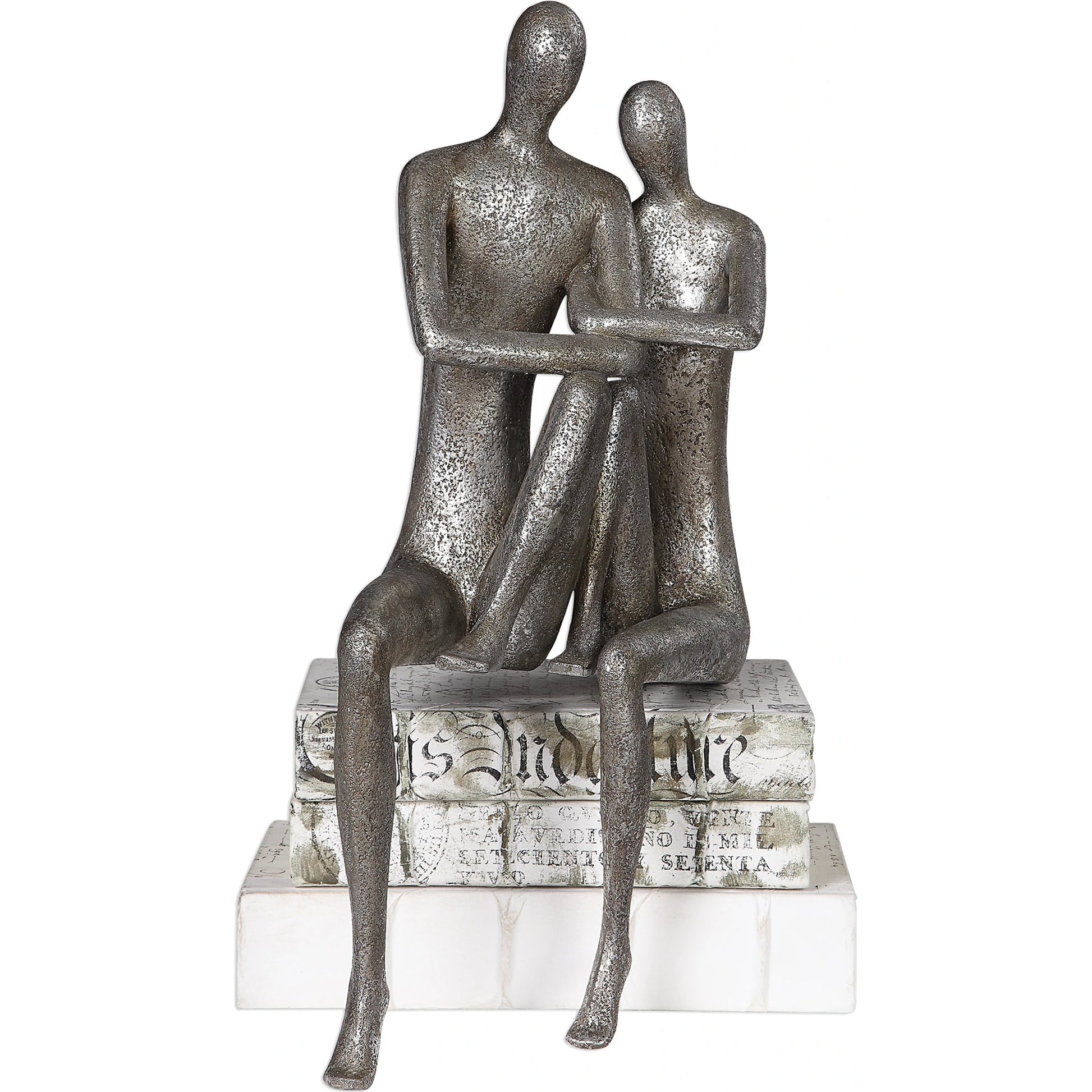 Courtship Figurine by Uttermost in nickel. Made from resin in a modern style.