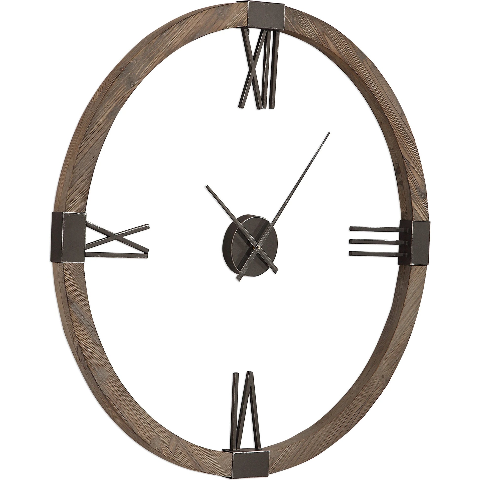 Marcelo Modern Wall Clock by Uttermost. Made from fir, iron in a modern style.