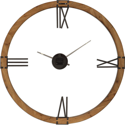 Marcelo Modern Wall Clock by Uttermost. Made from fir, iron in a modern style.