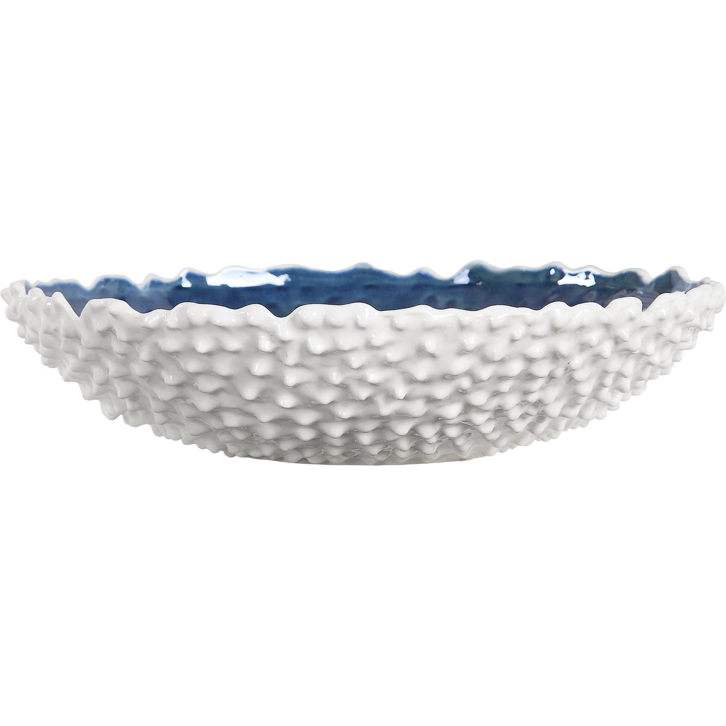 001 SR-388970 | Primary Silo | Ciji Bowl by Uttermost in white. Made from ceramic in a coastal style.