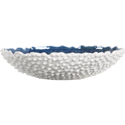 Ciji Bowl by Uttermost in white. Made from ceramic in a coastal style.