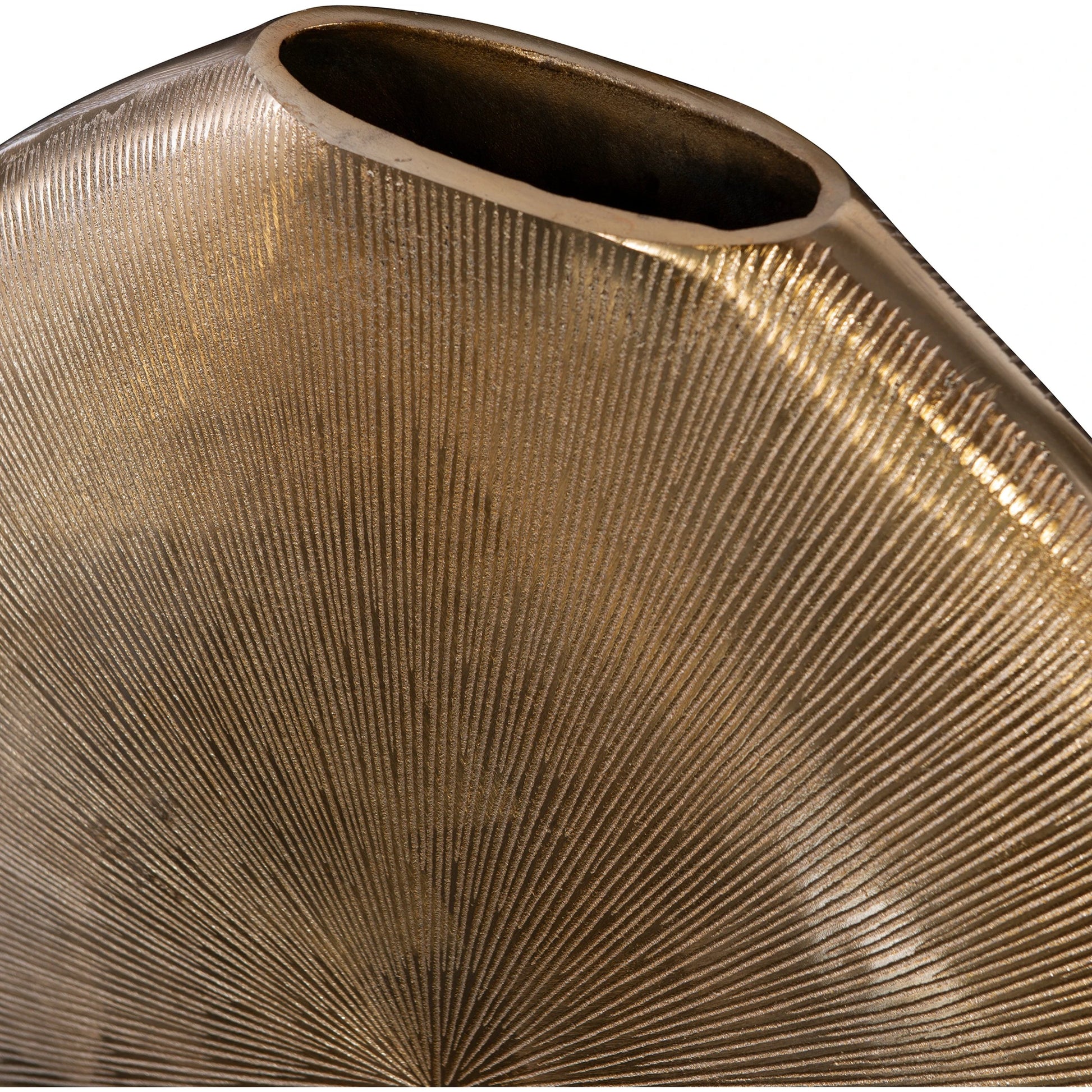 Gretchen Vase by Uttermost in gold. Made from aluminum in a eclectic & global style.