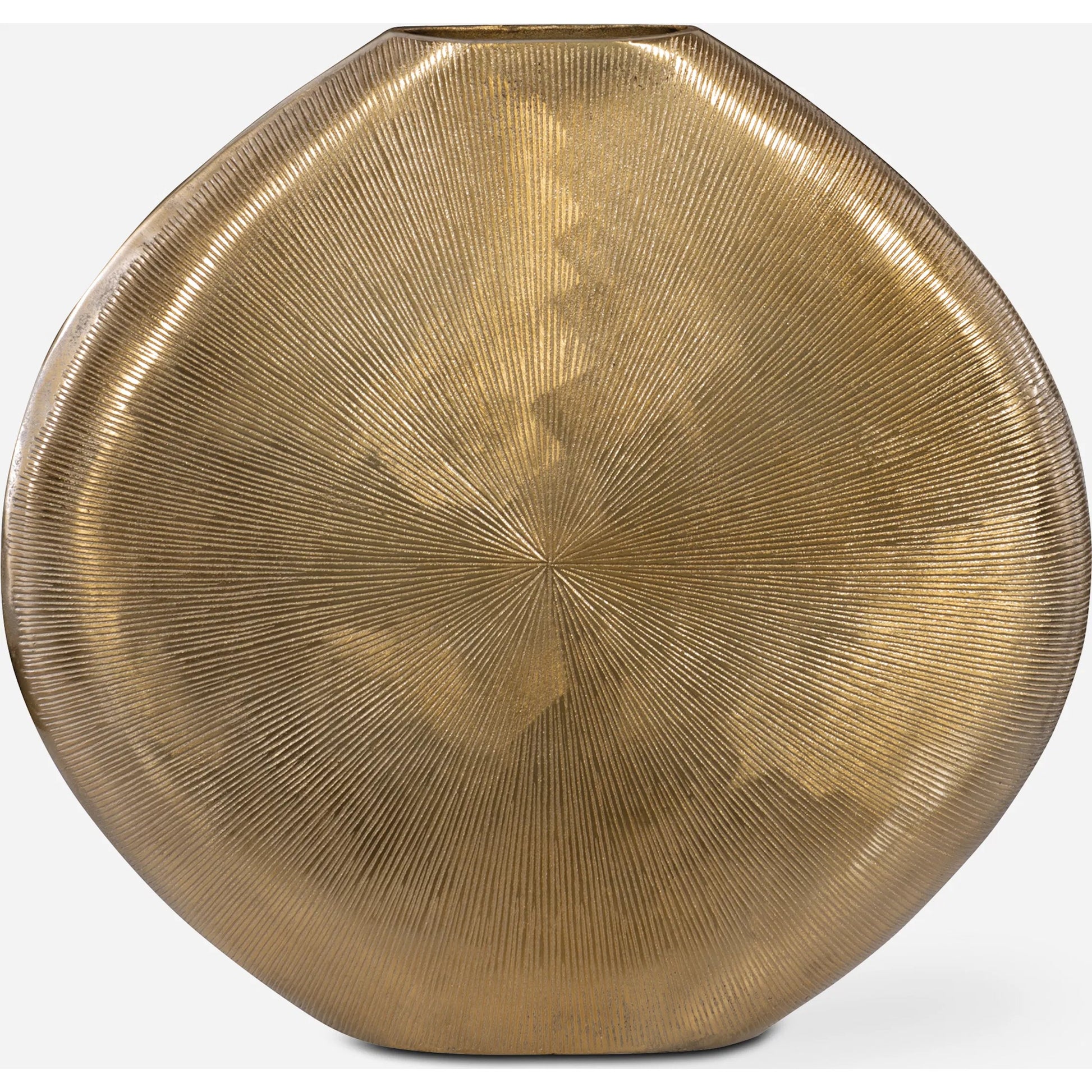 Gretchen Vase by Uttermost in gold. Made from aluminum in a eclectic & global style.