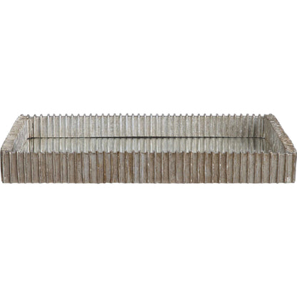 Talmage Mirrored Tray by Uttermost in silver. Made from polyresin, mirror, mdf in a modern style.