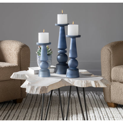 Cassiopeia Candleholders by Uttermost. Made from glass in a modern style.