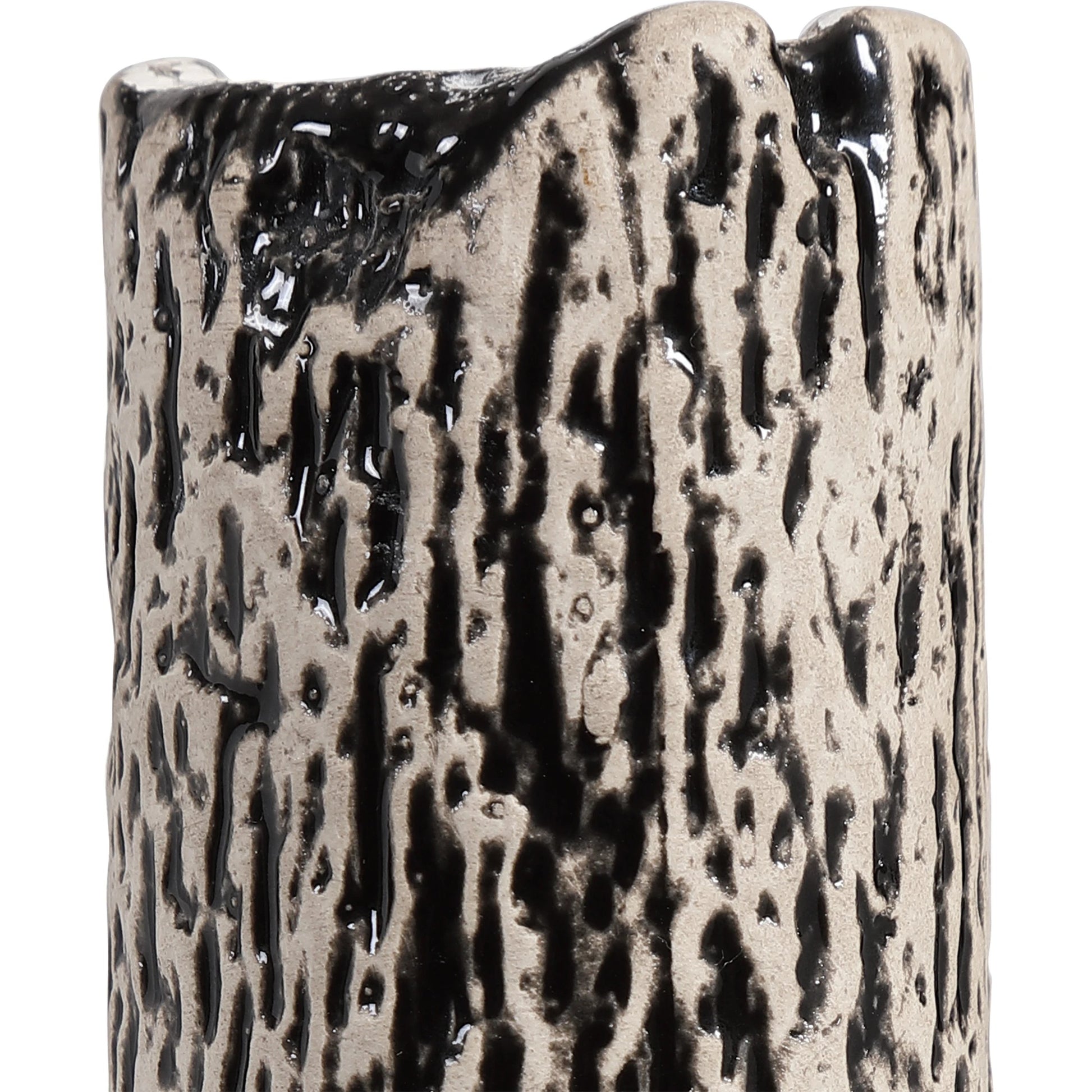 Makira Cylindrical Sculptures by Uttermost. Made from ceramic, crystal, iron in a eclectic & global style.