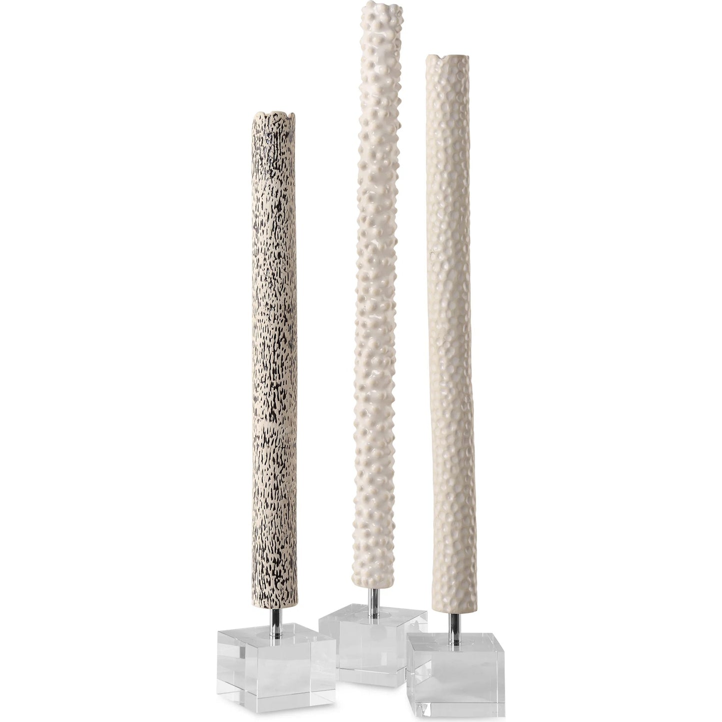 001 SR-824162 | Primary Silo | Makira Cylindrical Sculptures by Uttermost. Made from ceramic, crystal, iron in a eclectic & global style.