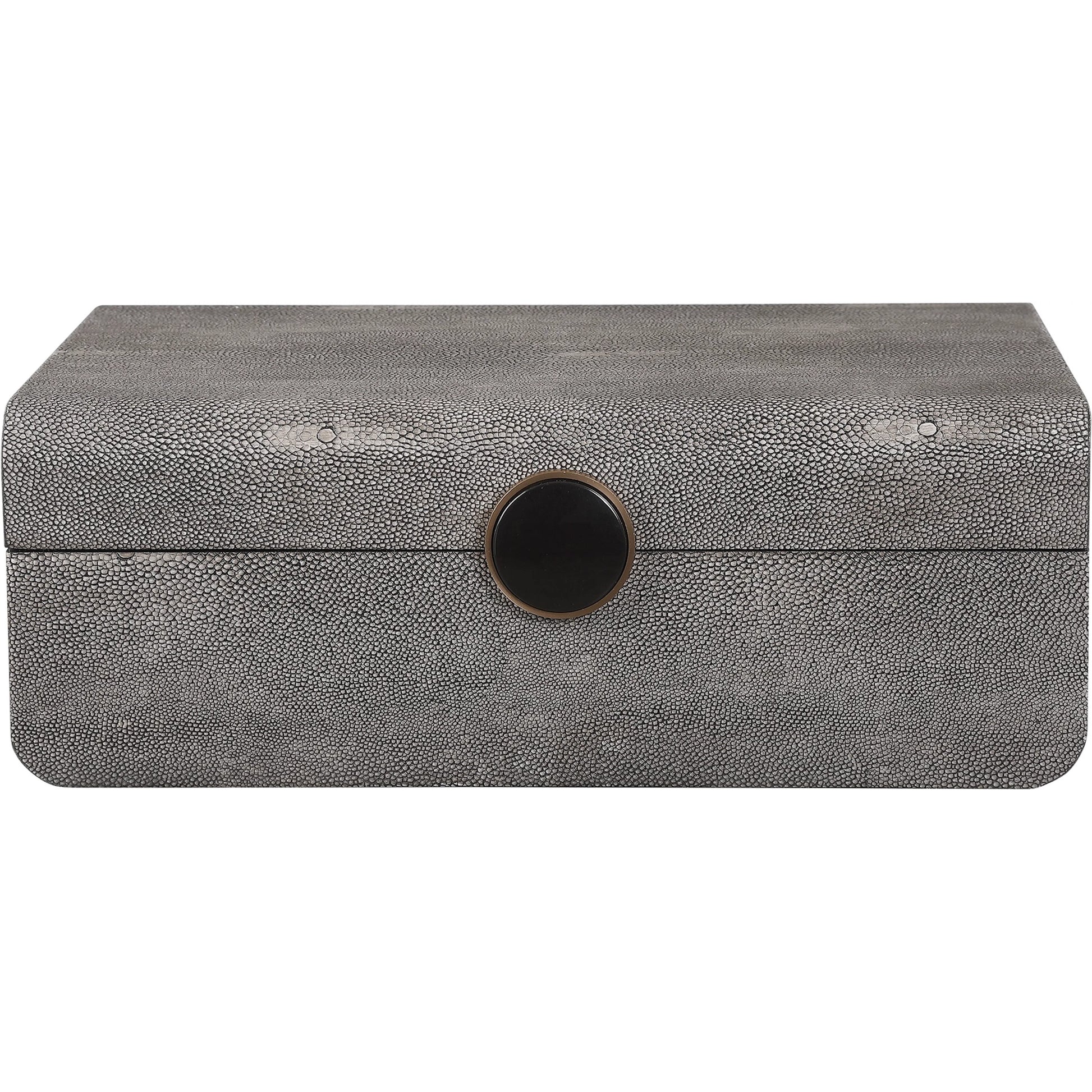 Lalique Box by Uttermost in multi and smoke gray. Made from mdf 85%, pu fabric 10%, other 5% in a eclectic & global style.