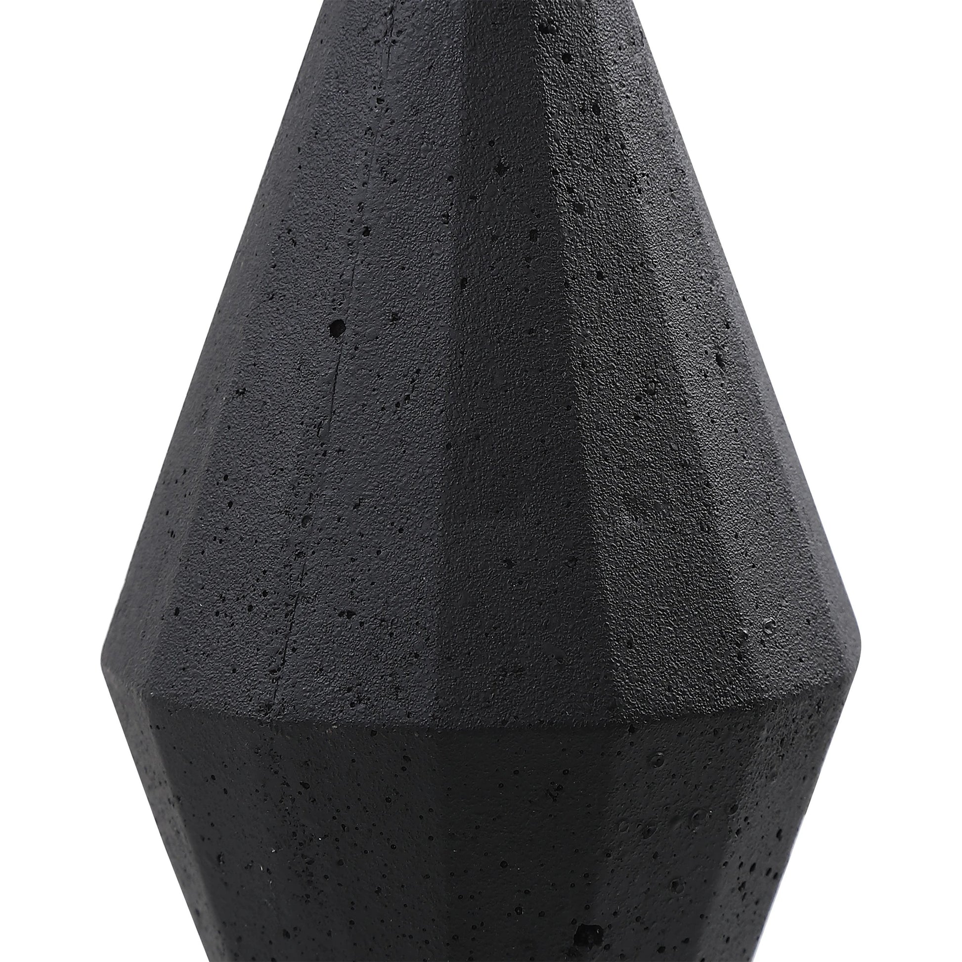 Alize Sculptures by Uttermost in black. Made from black rice stone resin, crystal in a modern style.
