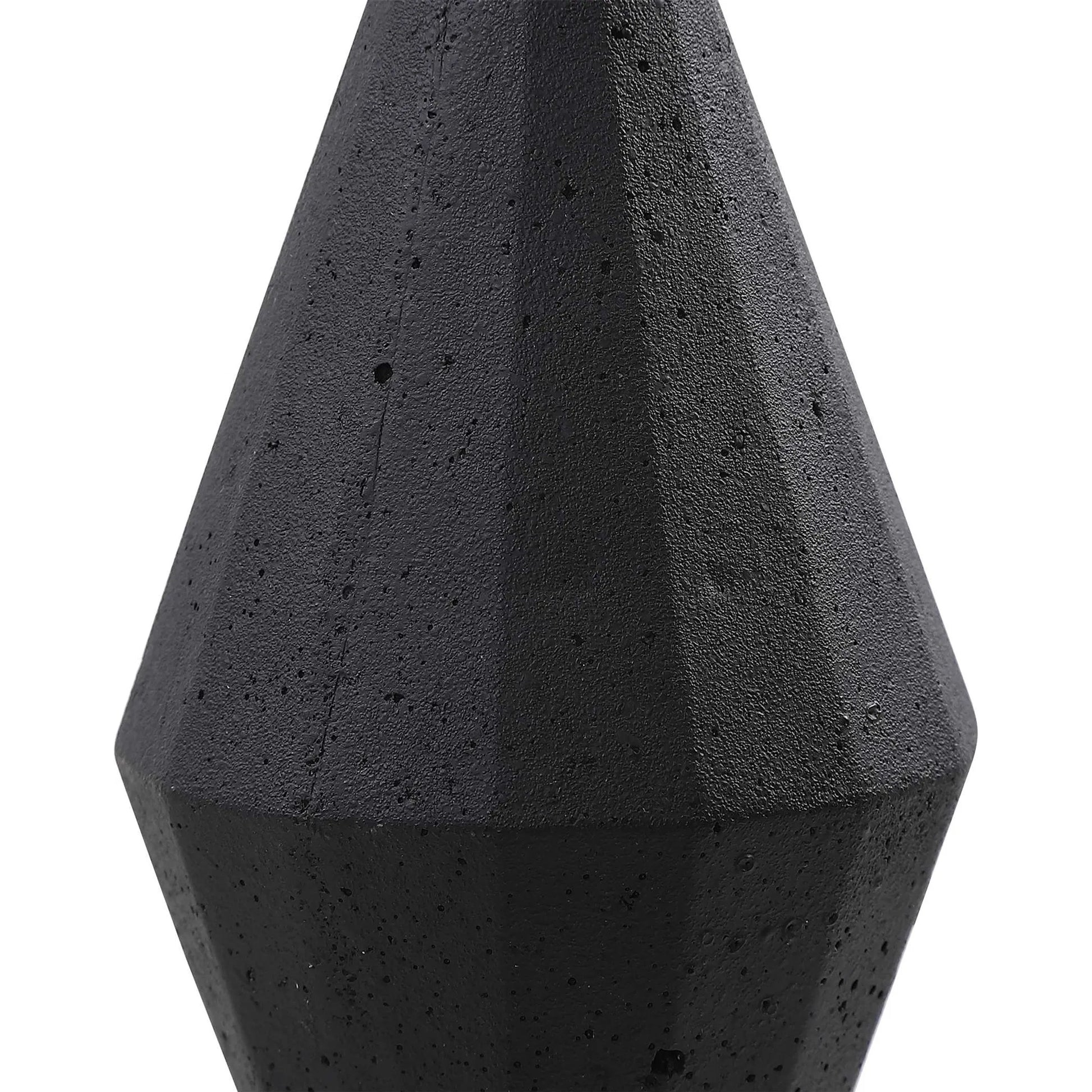 Alize Sculptures by Uttermost in black. Made from black rice stone resin, crystal in a modern style.