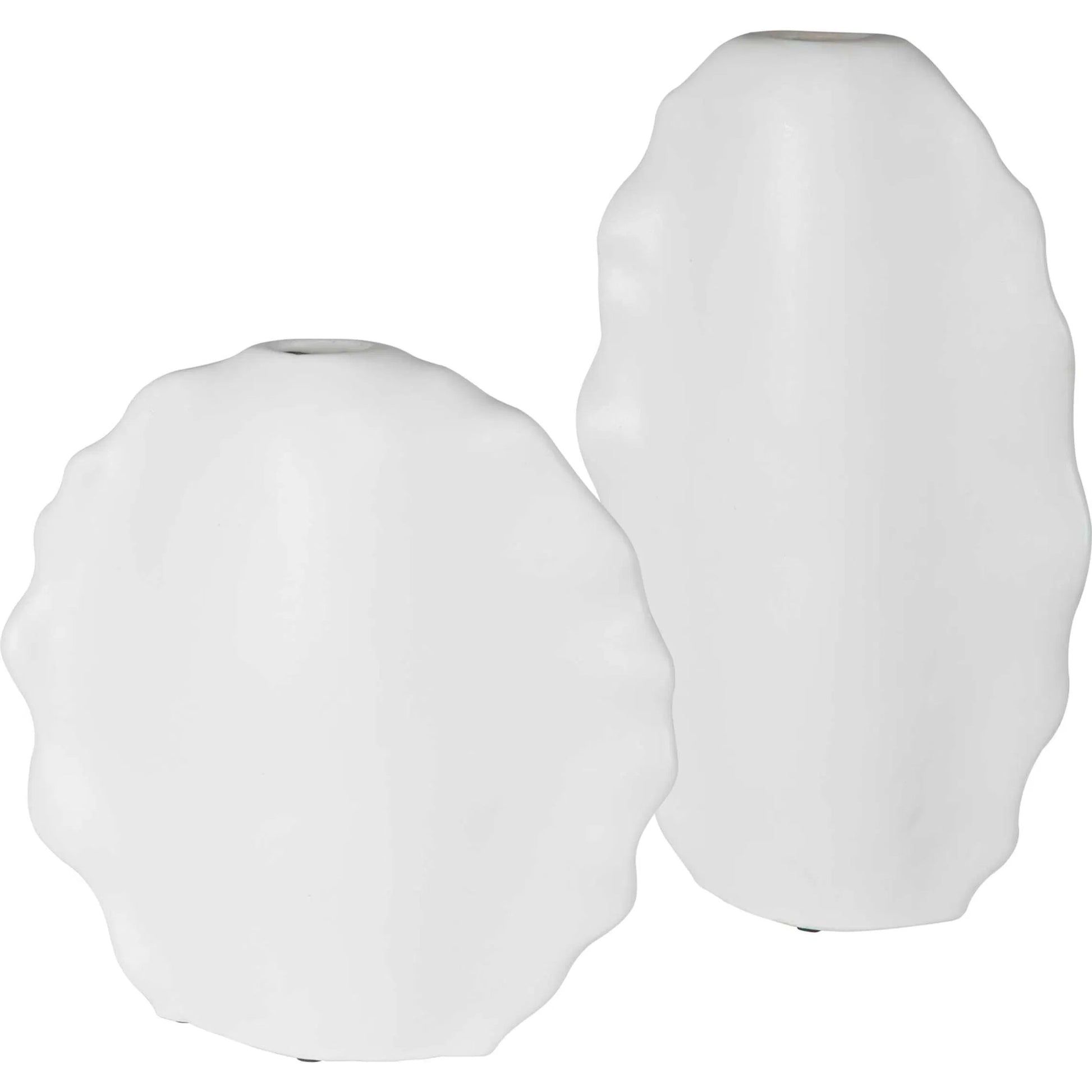 Ruffled Feathers Vases by Uttermost. Made from earthenware in a transitional style.