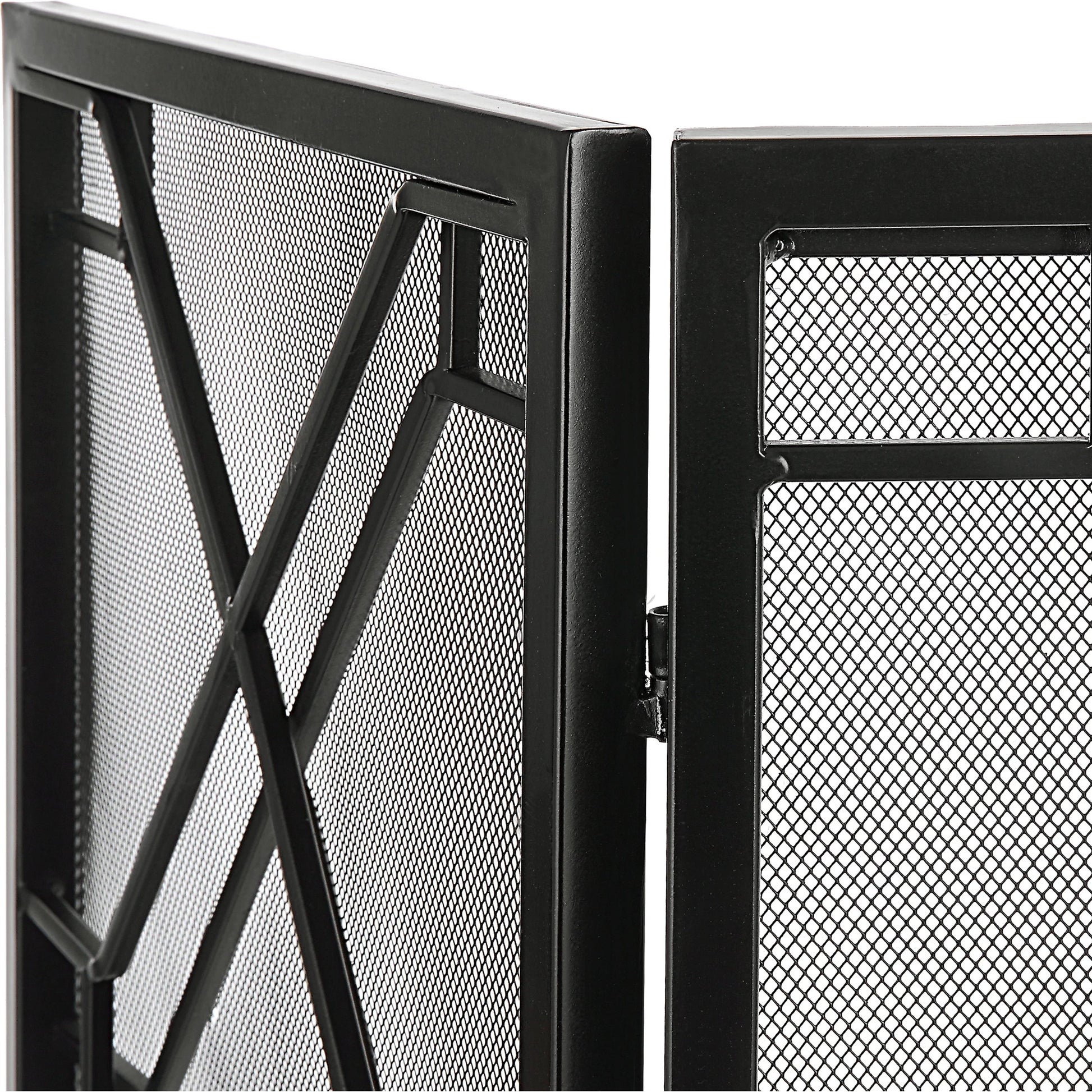 Rosen Fireplace Screen by Uttermost in gold. Made from metal in a traditional style.