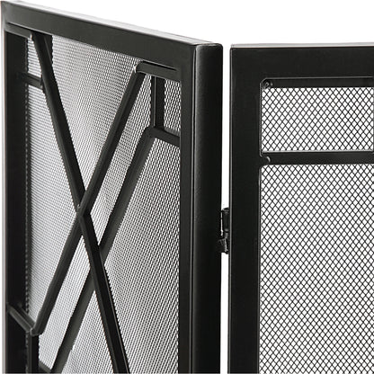 Rosen Fireplace Screen by Uttermost in gold. Made from metal in a traditional style.