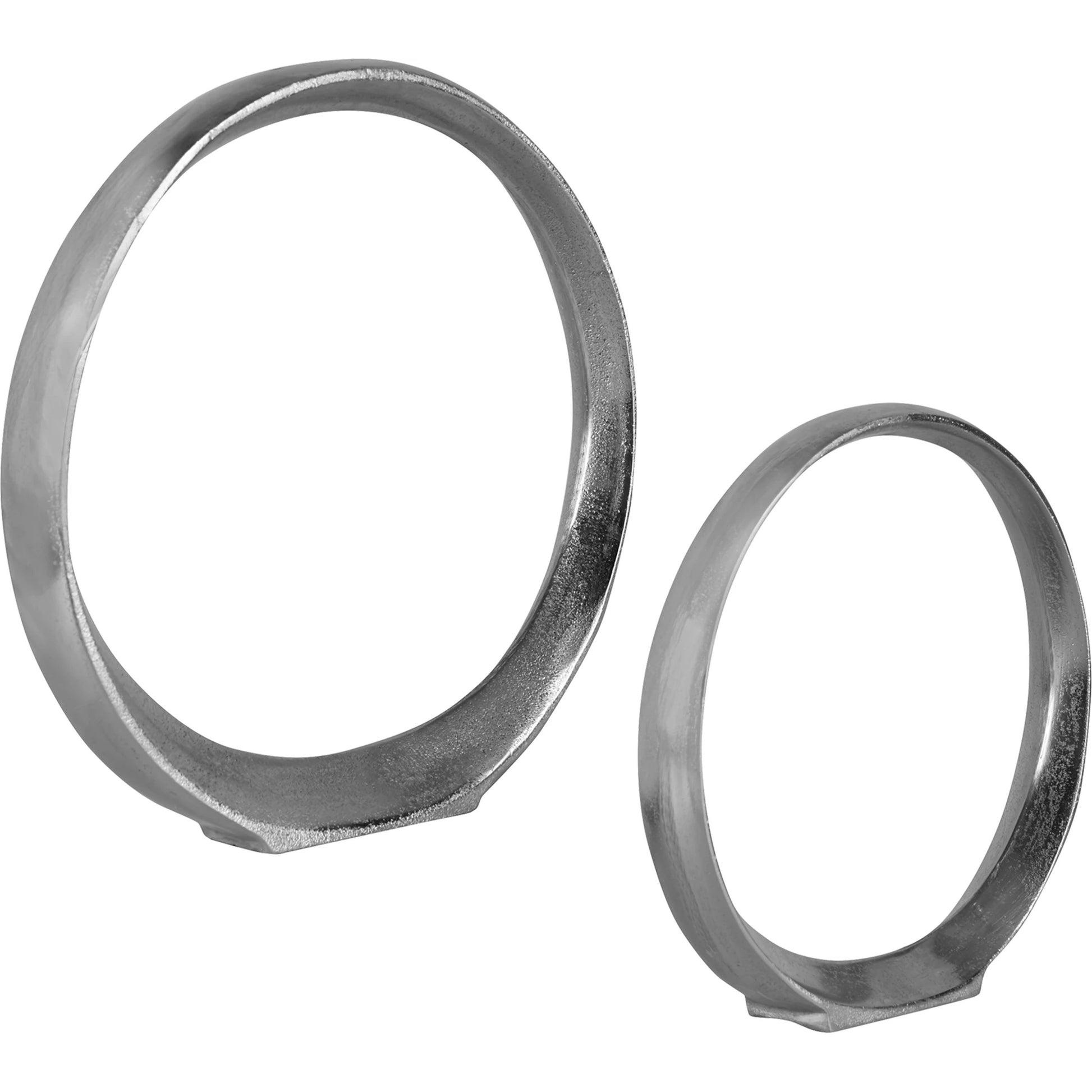 Orbits Ring Sculptures by Uttermost. Made from aluminum in a modern style.