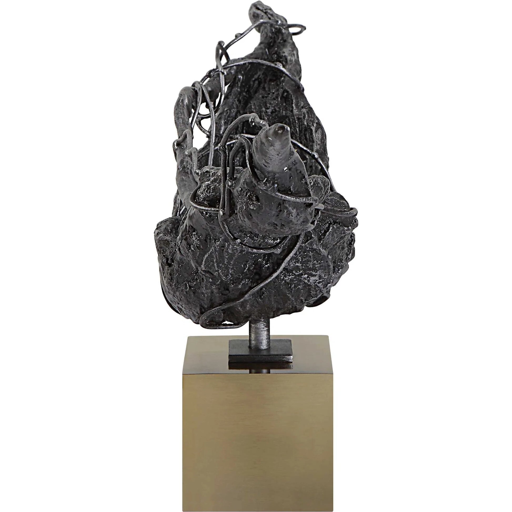 Tranquility Sculpture by Uttermost in dark bronze. Made from cast iron, iron in a modern style.