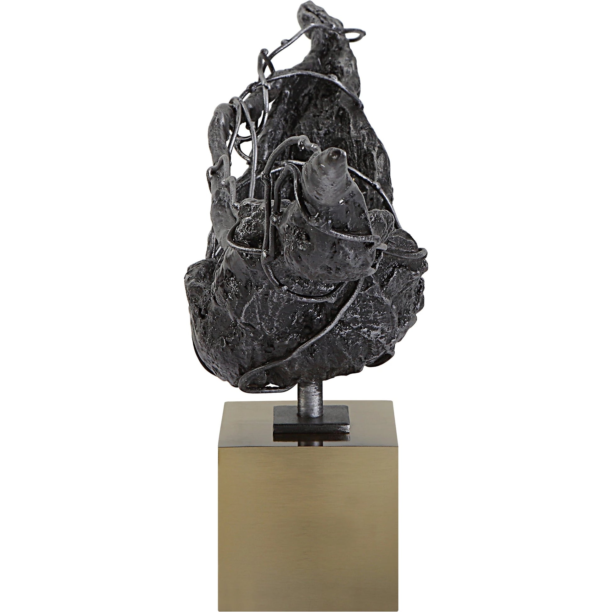 Tranquility Sculpture by Uttermost in dark bronze. Made from cast iron, iron in a modern style.