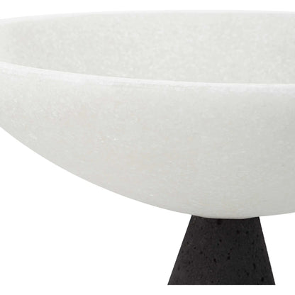Antithesis Bowls by Uttermost in black, white. Made from rice stone in a modern style.