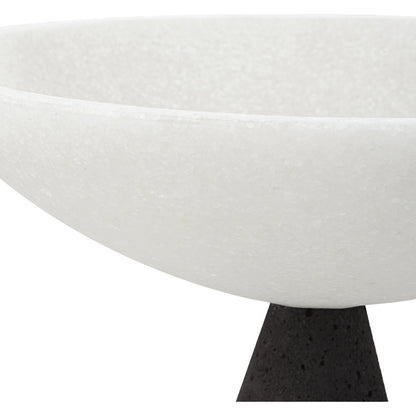 Antithesis Bowls by Uttermost in black, white. Made from rice stone in a modern style.