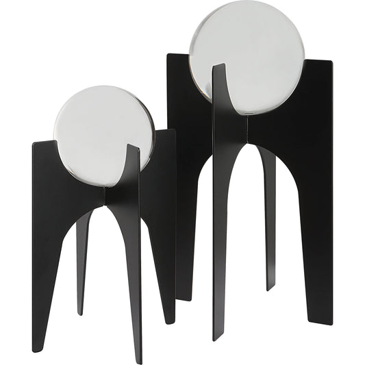 Ellianna Spheres by Uttermost in black. Made from crystal, iron in a modern style.