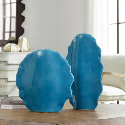 Ruffled Feathers Vases by Uttermost. Made from earthenware in a transitional style.