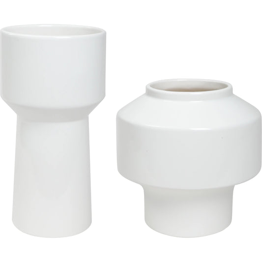Illumina Vases by Uttermost in white. Made from ceramic in a modern style.