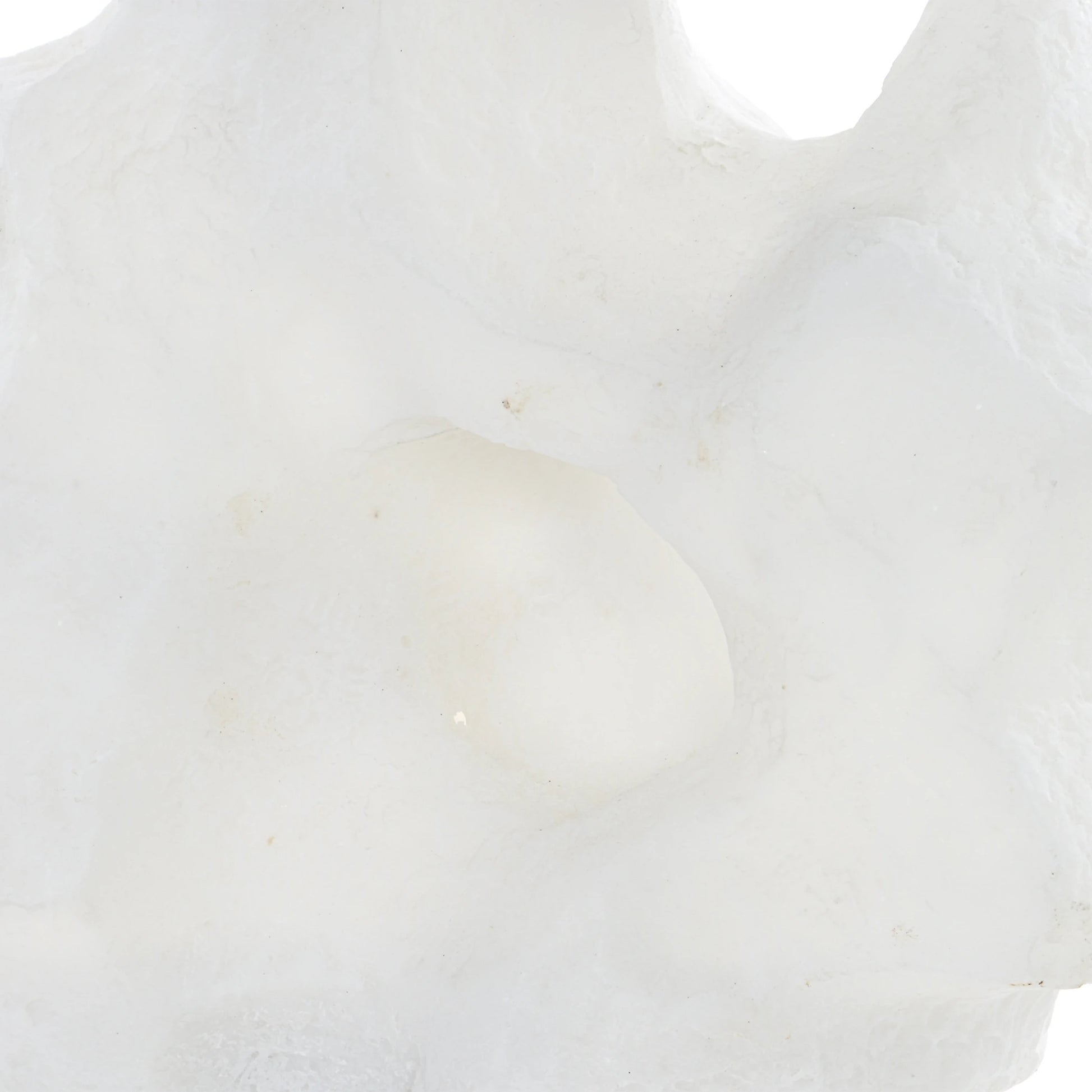 Remnant Sculptures by Uttermost in white. Made from man-made stone, crystal in a modern style.