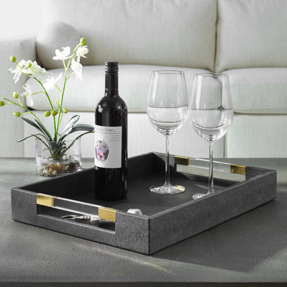 Wessex Shagreen Tray by Uttermost. Made from unique in a modern style.