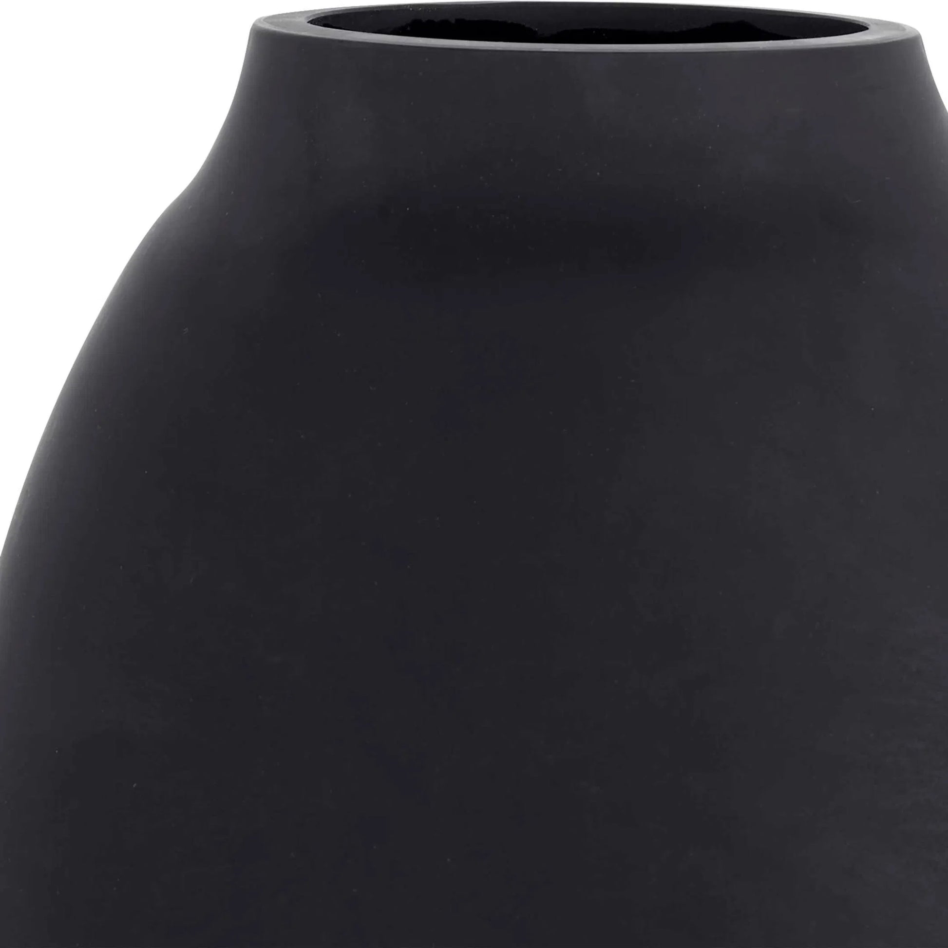 Hearth Vases by Uttermost in matte black. Made from glass in a modern style.