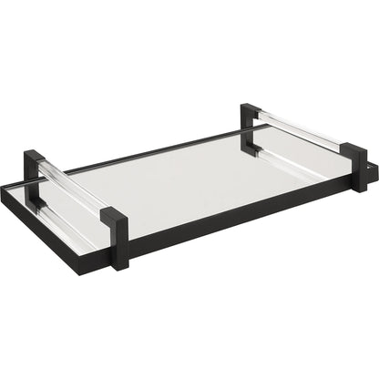 Deki Tray by Uttermost in gold. Made from iron, mirror, acrylic in a modern style.