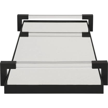 Deki Tray by Uttermost in gold. Made from iron, mirror, acrylic in a modern style.