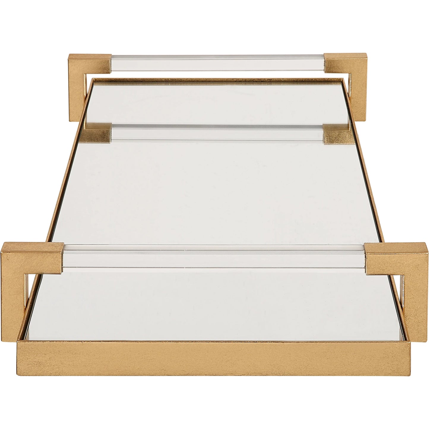 004 SI-2108096 | Additional Silo | Deki Tray by Uttermost in gold. Made from iron, mirror, acrylic in a modern style.