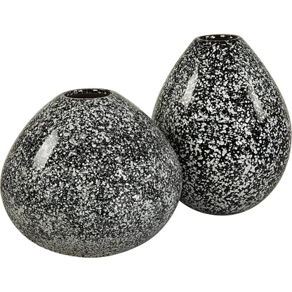 Cosmic Vases by Uttermost in black. Made from ceramic in a modern style.