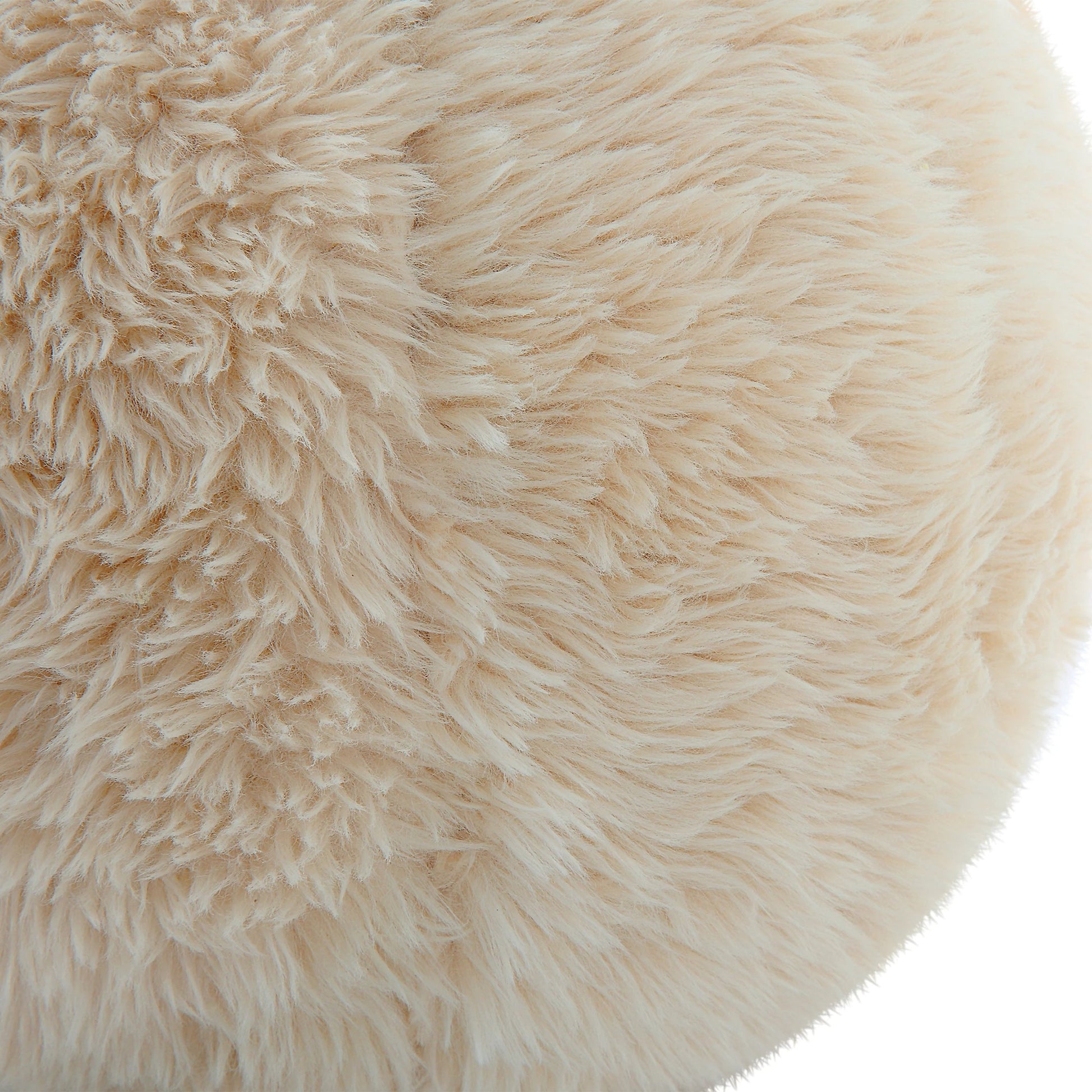 Abide Ball Sheepskin Pillows by Uttermost in caramel. Made from fabric in a modern style.