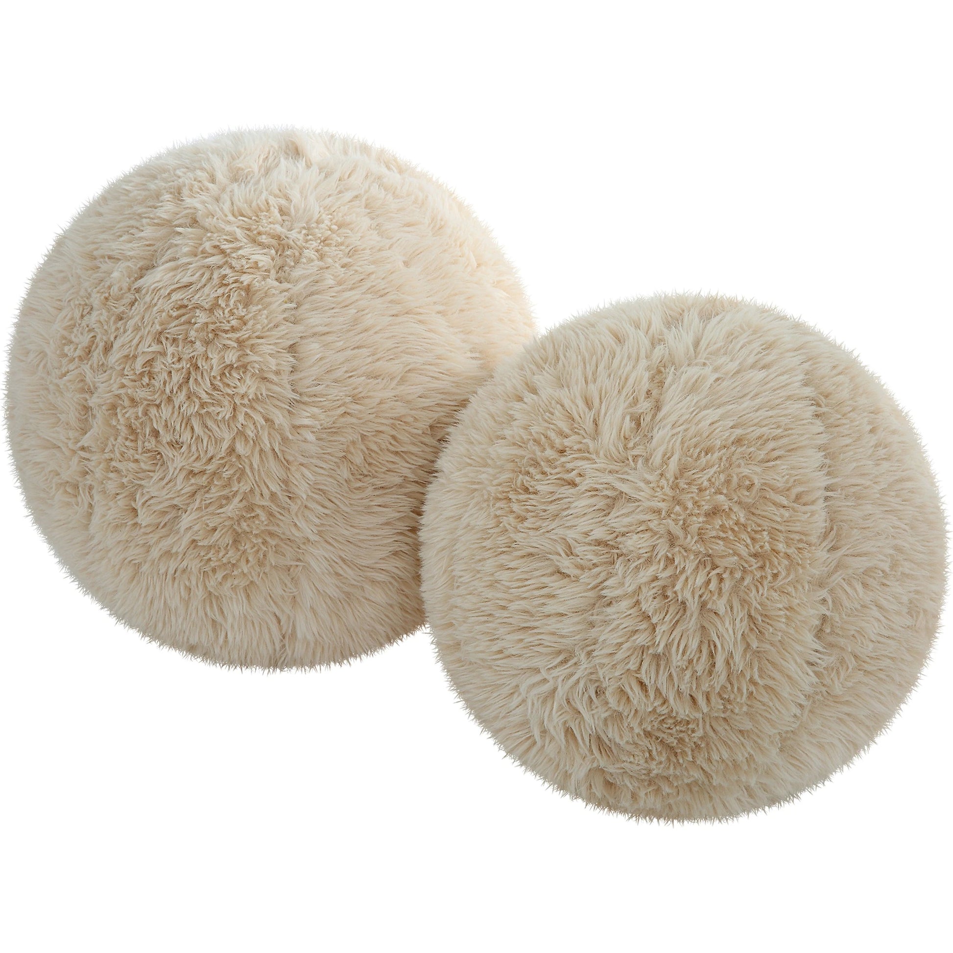 Abide Ball Sheepskin Pillows by Uttermost in caramel. Made from fabric in a modern style.