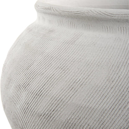 Floreana Round Vase by Uttermost in white. Made from ceramic in a modern style.