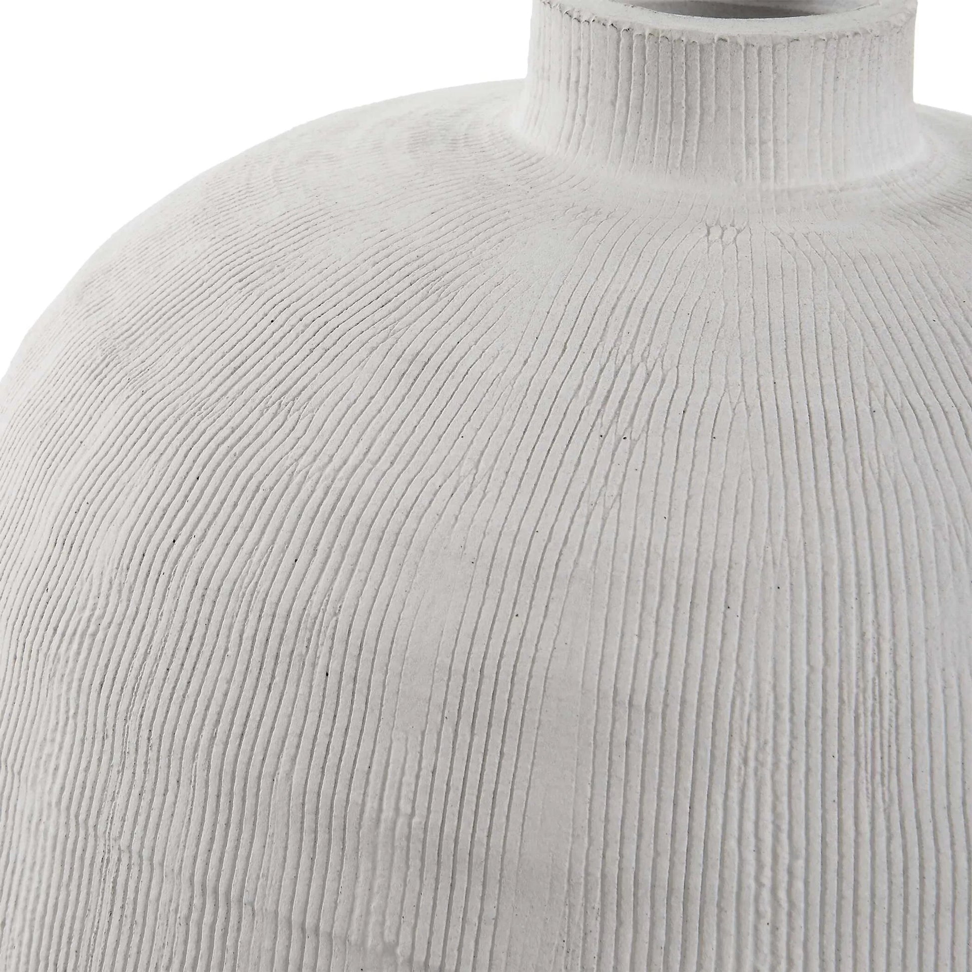 Floreana Vase by Uttermost in white. Made from ceramic in a modern style.