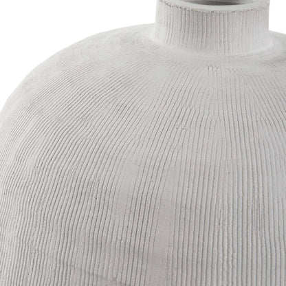 Floreana Vase by Uttermost in white. Made from ceramic in a modern style.